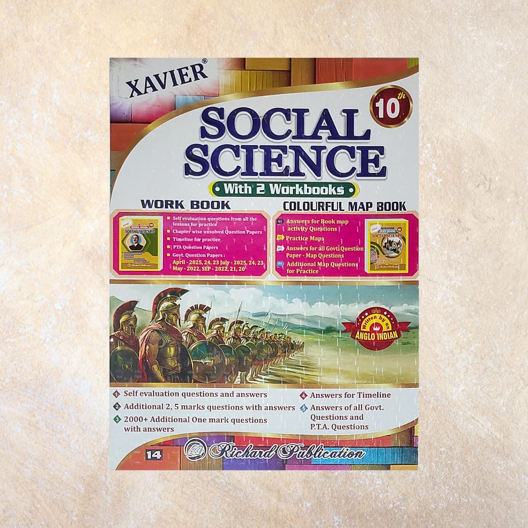 10th Xavier Social Science Guide (Set of 3 Books) - Sri Shyamala Puthaga Angadi