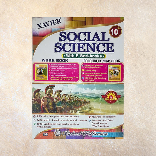 10th Xavier Social Science Guide (Set of 3 Books) - Sri Shyamala Puthaga Angadi
