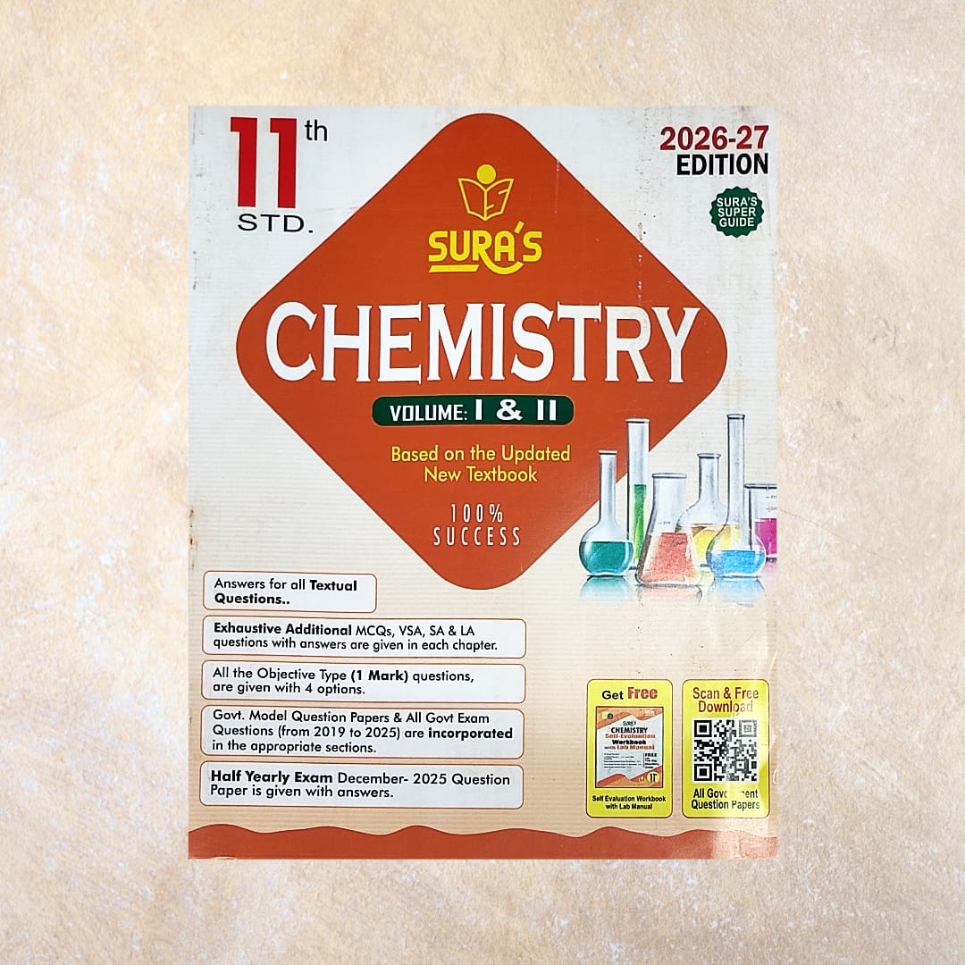 11th Sura's Chemistry Guide (Set of 2 Books) - Sri Shyamala Puthaga Angadi