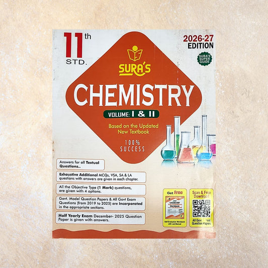 11th Sura's Chemistry Guide (Set of 2 Books) - Sri Shyamala Puthaga Angadi