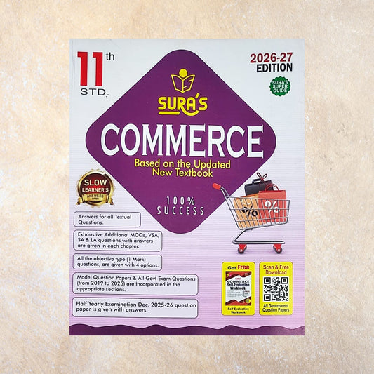 11th Sura's Commerce Guide (Set of 2 Books) - Sri Shyamala Puthaga Angadi