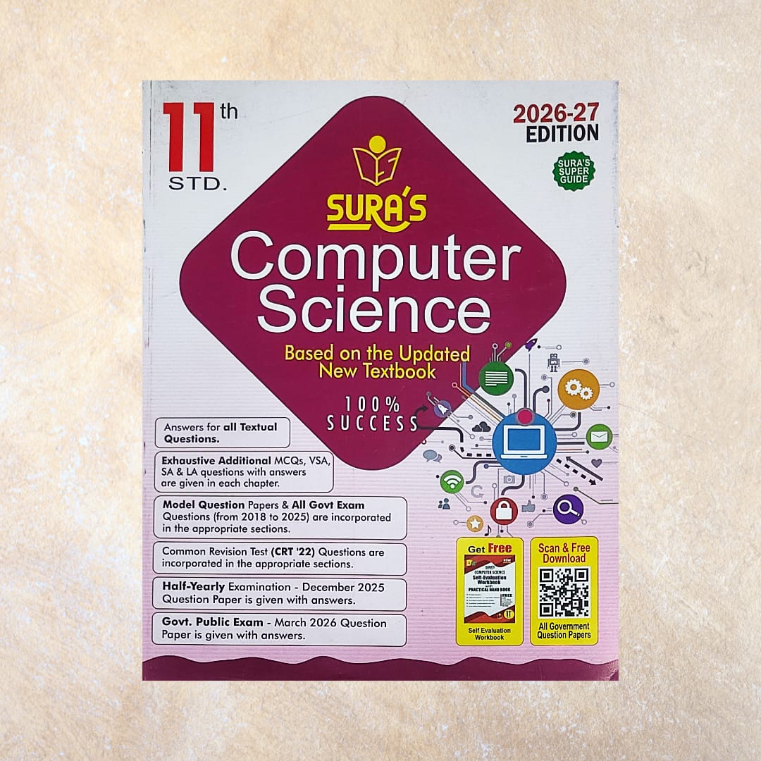 11th Sura's Computer Science Guide (Set of 2 Books) - Sri Shyamala Puthaga Angadi