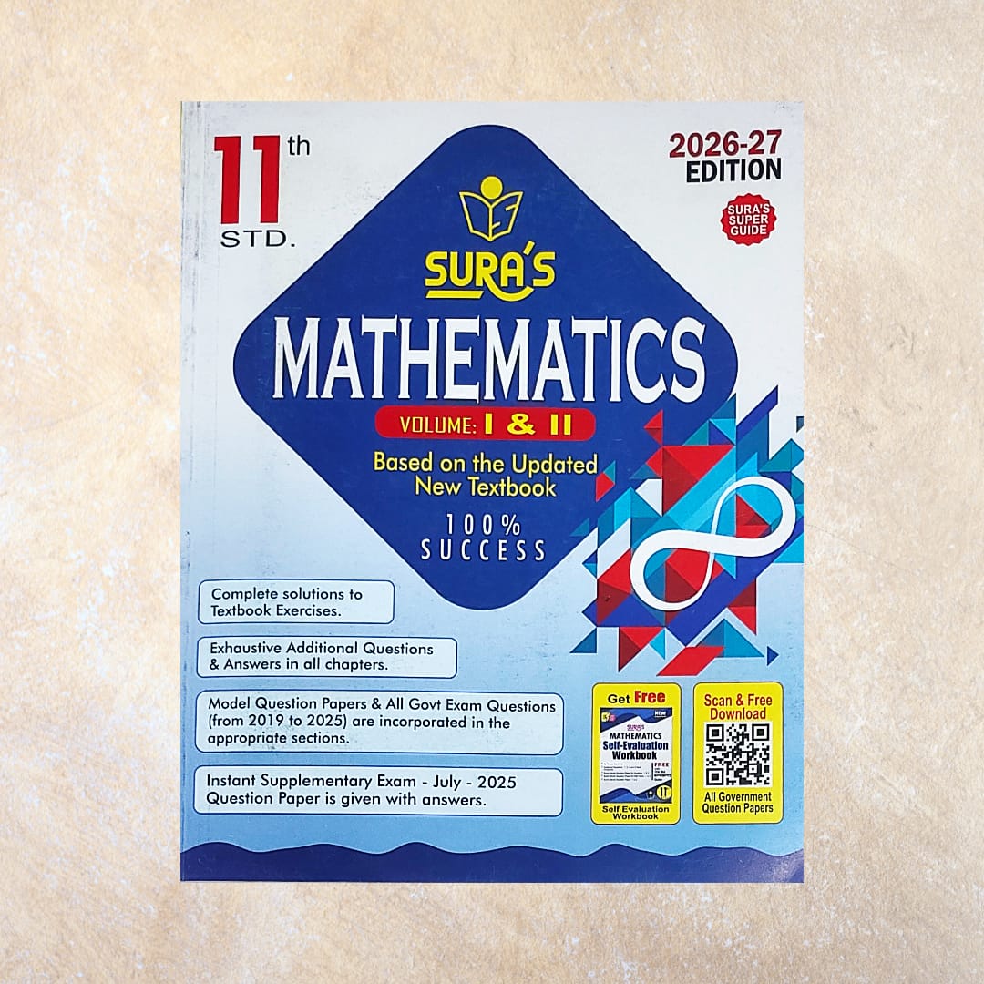 11th Sura's Mathematics Guide (Set of 2 Books) - Sri Shyamala Puthaga Angadi