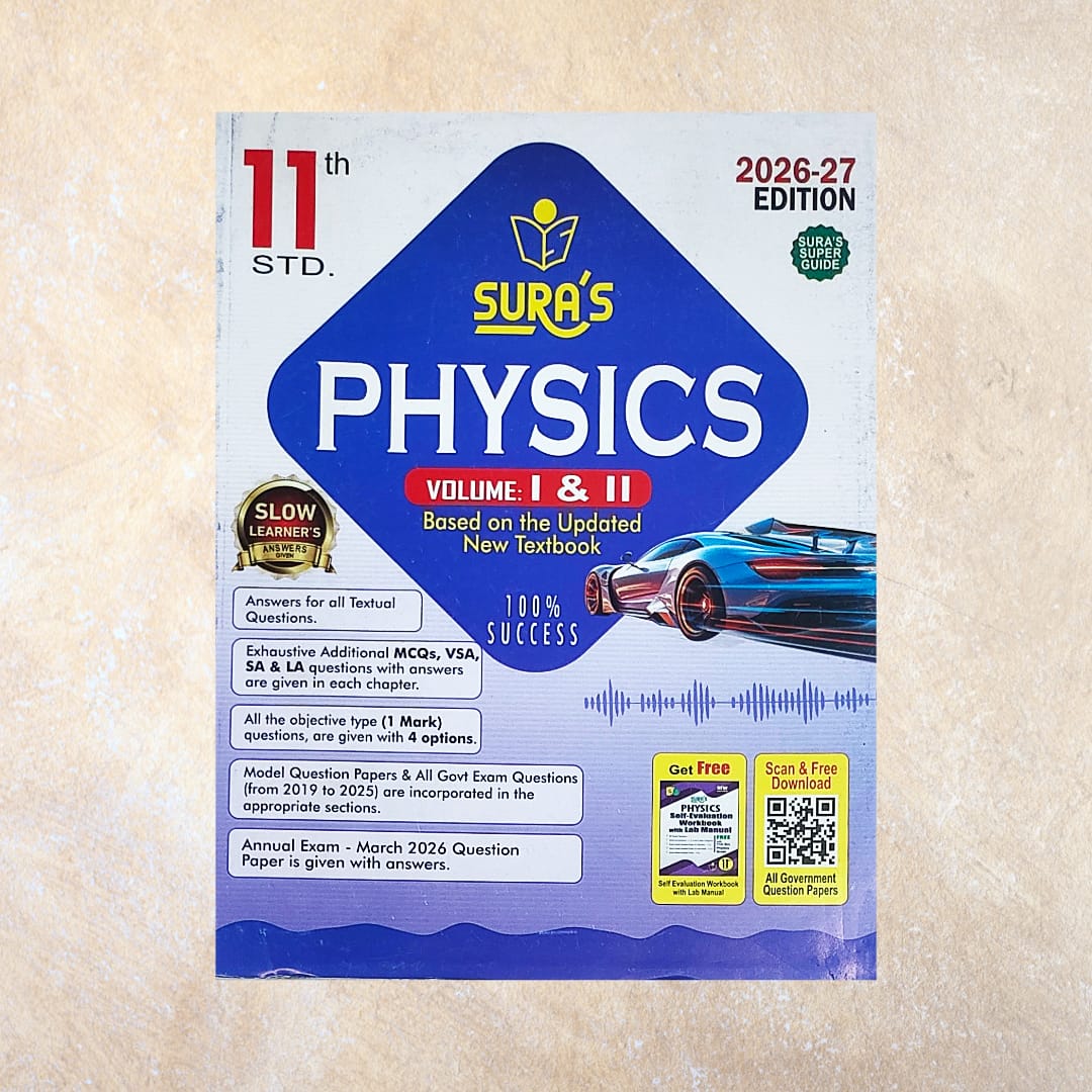 11th Sura's Physics Guide (Set of 2 Books) - Sri Shyamala Puthaga Angadi