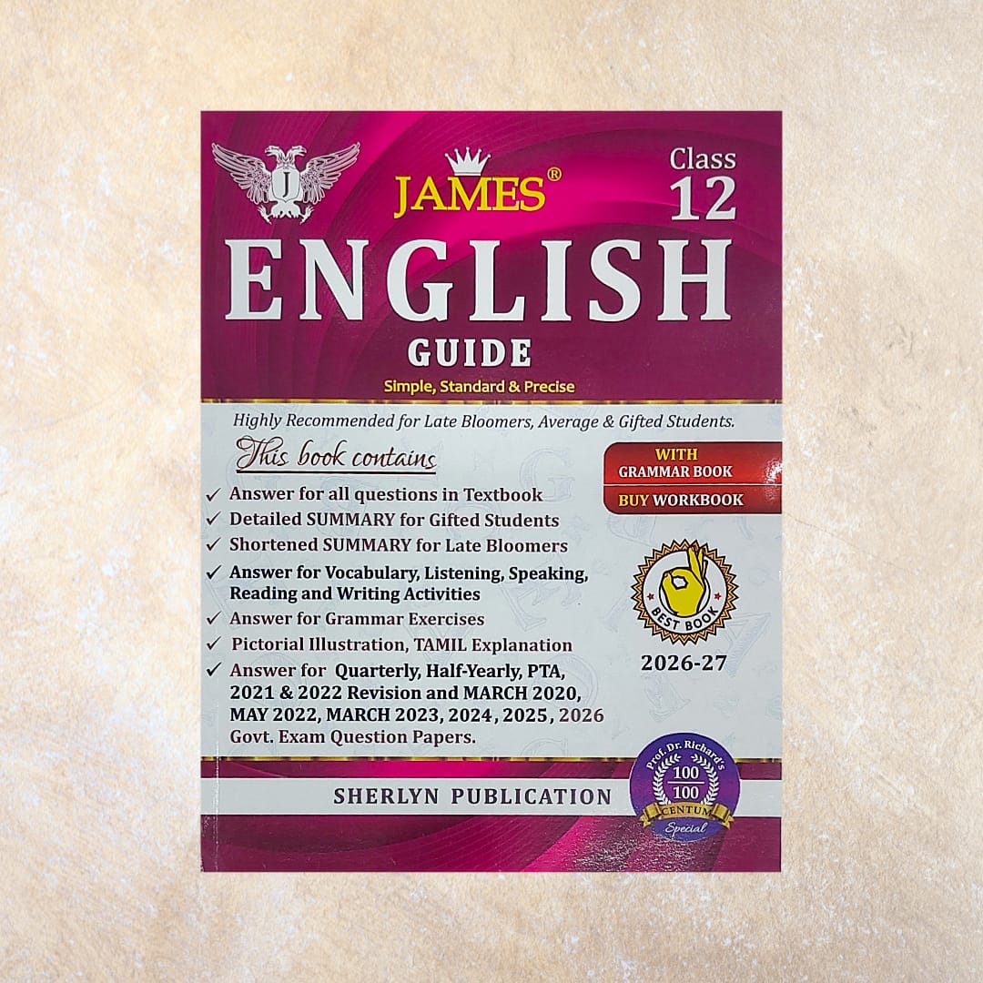 12th James English Guide (Set of 3 Books) - Sri Shyamala Puthaga Angadi