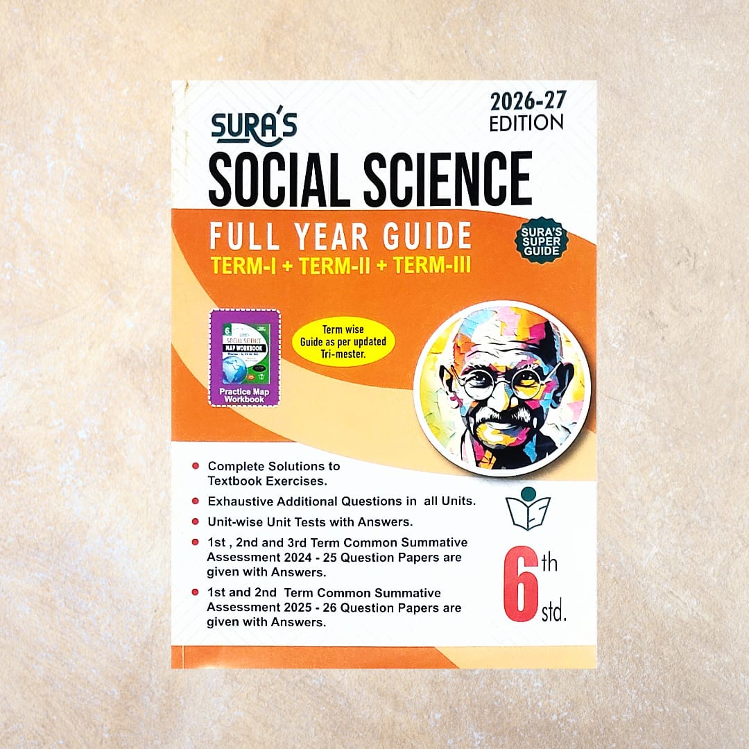 6th Sura's Social Science Guide (Set of 2 Books) - Sri Shyamala Puthaga Angadi